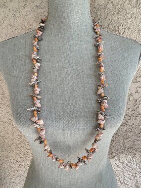 Vintage‎ 70s Hawaiian Mixed Natural Seashell Necklace Lei Handmade Mermaidcore